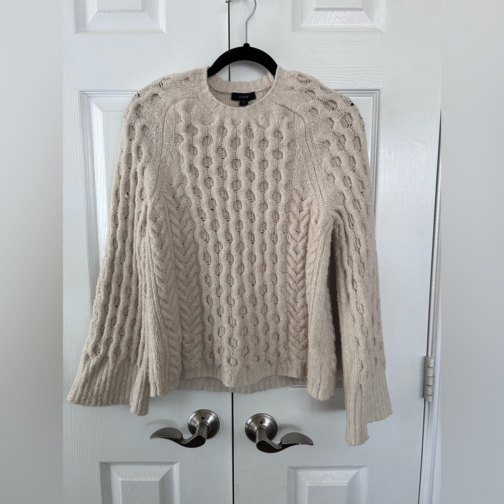 J.Crew Boucle Cable Knit Sweater